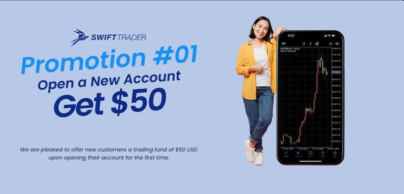 Swift Trader - $50 New Account Bonus